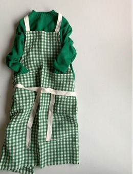 linen cotton apron(green)
